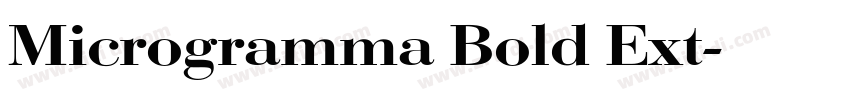 Microgramma Bold Ext字体转换